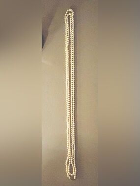 Estate Triple Cultured Pearl Necklace- 1930’s with gold Filagree clasp.